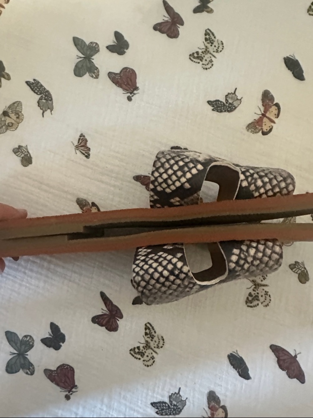 Universal Thread Snake-Print Slide Sandals in Brown and Black - Picture 4 of 4